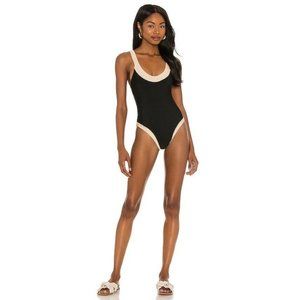 House of Harlow 1960 Black and Cream Swimsuit